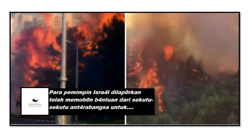 Api Makin Mengganas,Isr4el Rayu Bantuan Antara'bangsa Padam Kebakaran Tersebut