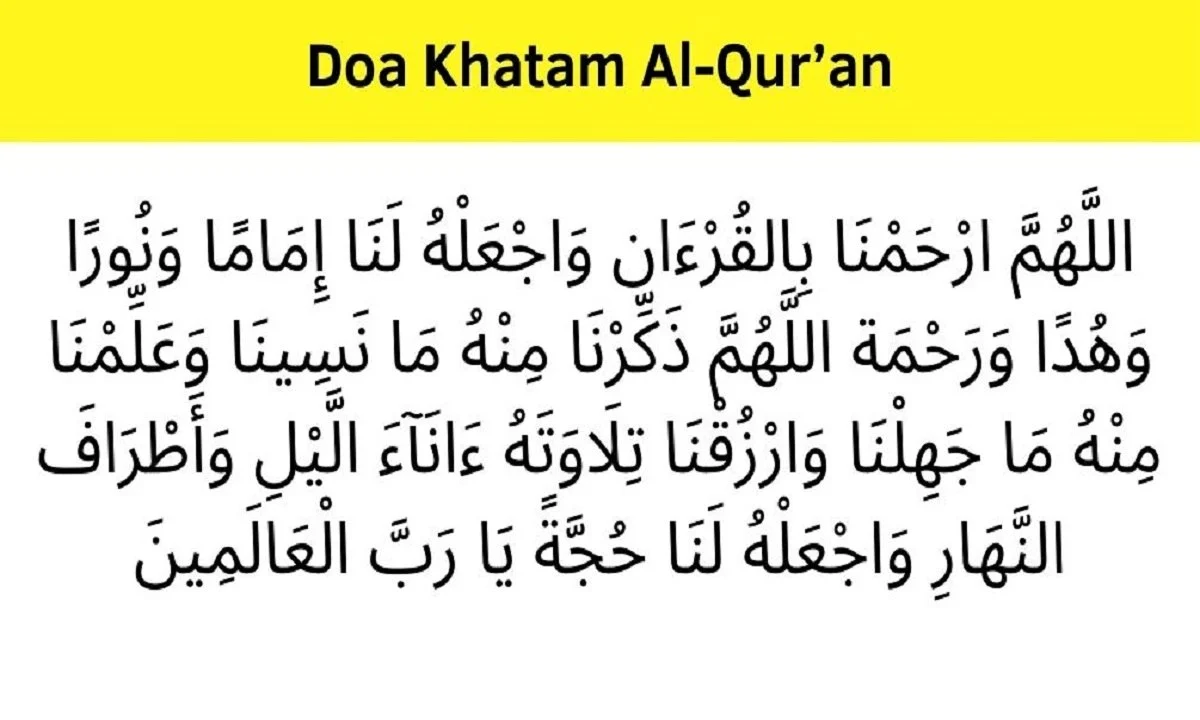 Doa Khatam Al Quran Ringkas